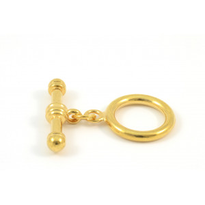 Toggle round 17mm gold plated 